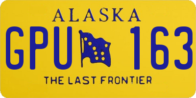 AK license plate GPU163