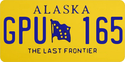 AK license plate GPU165