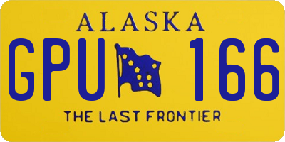 AK license plate GPU166