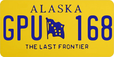 AK license plate GPU168