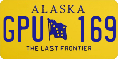 AK license plate GPU169