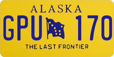 AK license plate GPU170