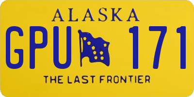 AK license plate GPU171