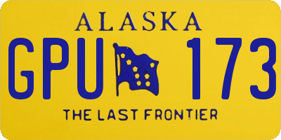 AK license plate GPU173