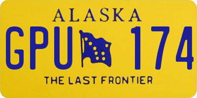 AK license plate GPU174