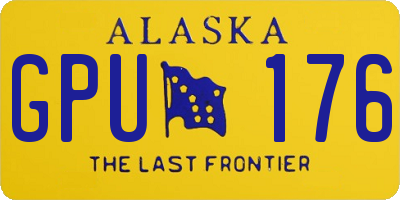 AK license plate GPU176