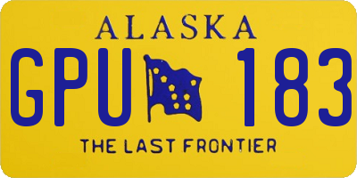 AK license plate GPU183