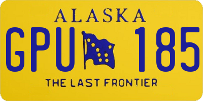 AK license plate GPU185