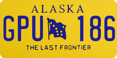 AK license plate GPU186