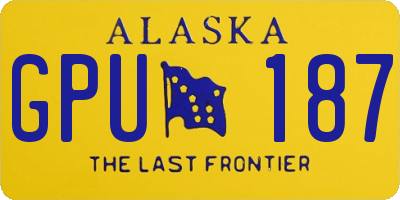 AK license plate GPU187