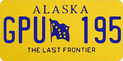 AK license plate GPU195