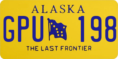 AK license plate GPU198