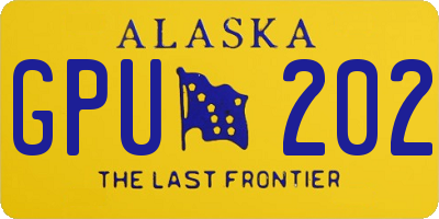 AK license plate GPU202