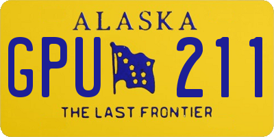 AK license plate GPU211