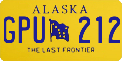 AK license plate GPU212