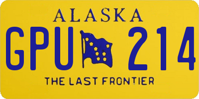 AK license plate GPU214