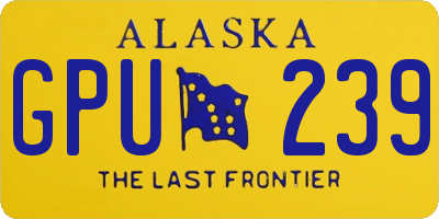 AK license plate GPU239