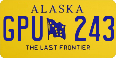 AK license plate GPU243