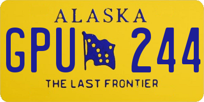 AK license plate GPU244