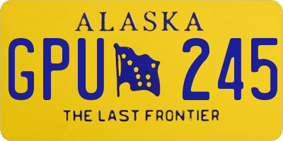 AK license plate GPU245