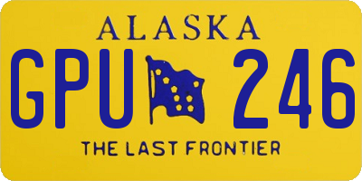 AK license plate GPU246