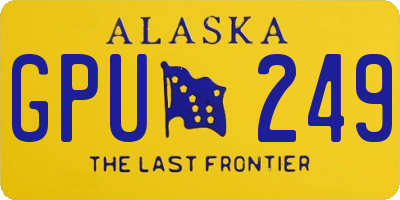 AK license plate GPU249