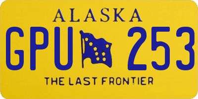 AK license plate GPU253