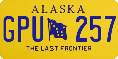 AK license plate GPU257