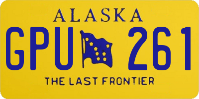 AK license plate GPU261