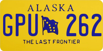 AK license plate GPU262