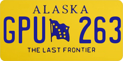 AK license plate GPU263