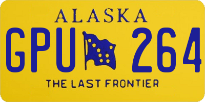 AK license plate GPU264