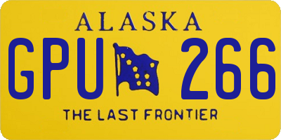 AK license plate GPU266