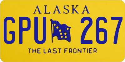 AK license plate GPU267