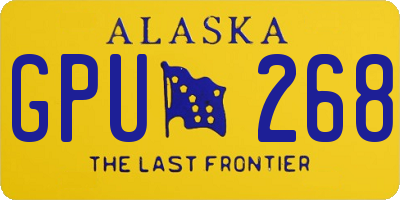AK license plate GPU268