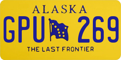 AK license plate GPU269