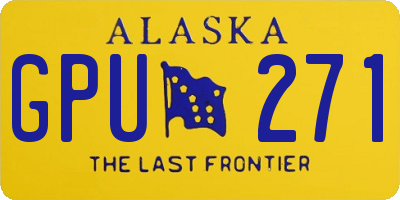 AK license plate GPU271