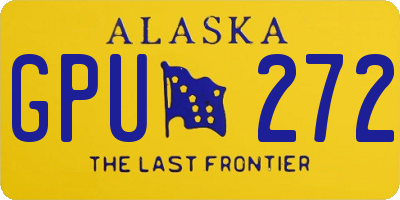 AK license plate GPU272