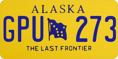 AK license plate GPU273