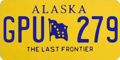 AK license plate GPU279