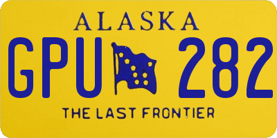 AK license plate GPU282