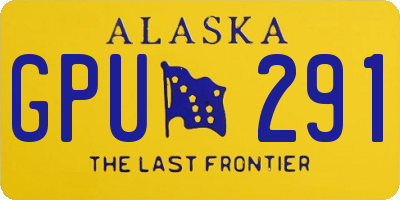 AK license plate GPU291