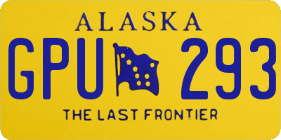 AK license plate GPU293