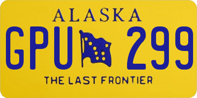 AK license plate GPU299