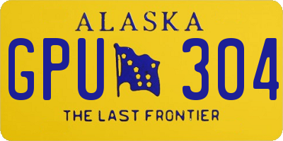 AK license plate GPU304