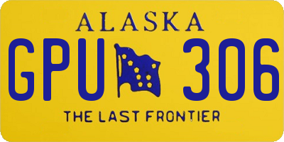 AK license plate GPU306