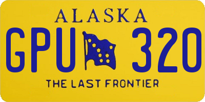 AK license plate GPU320