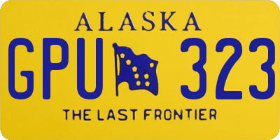 AK license plate GPU323