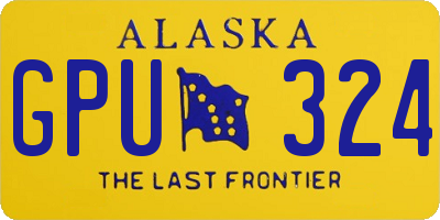 AK license plate GPU324