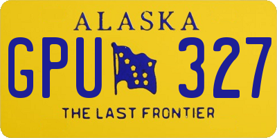 AK license plate GPU327